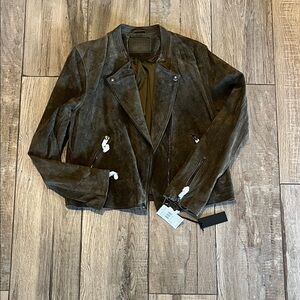 Blank NYC Dark Olive Leather Jacket